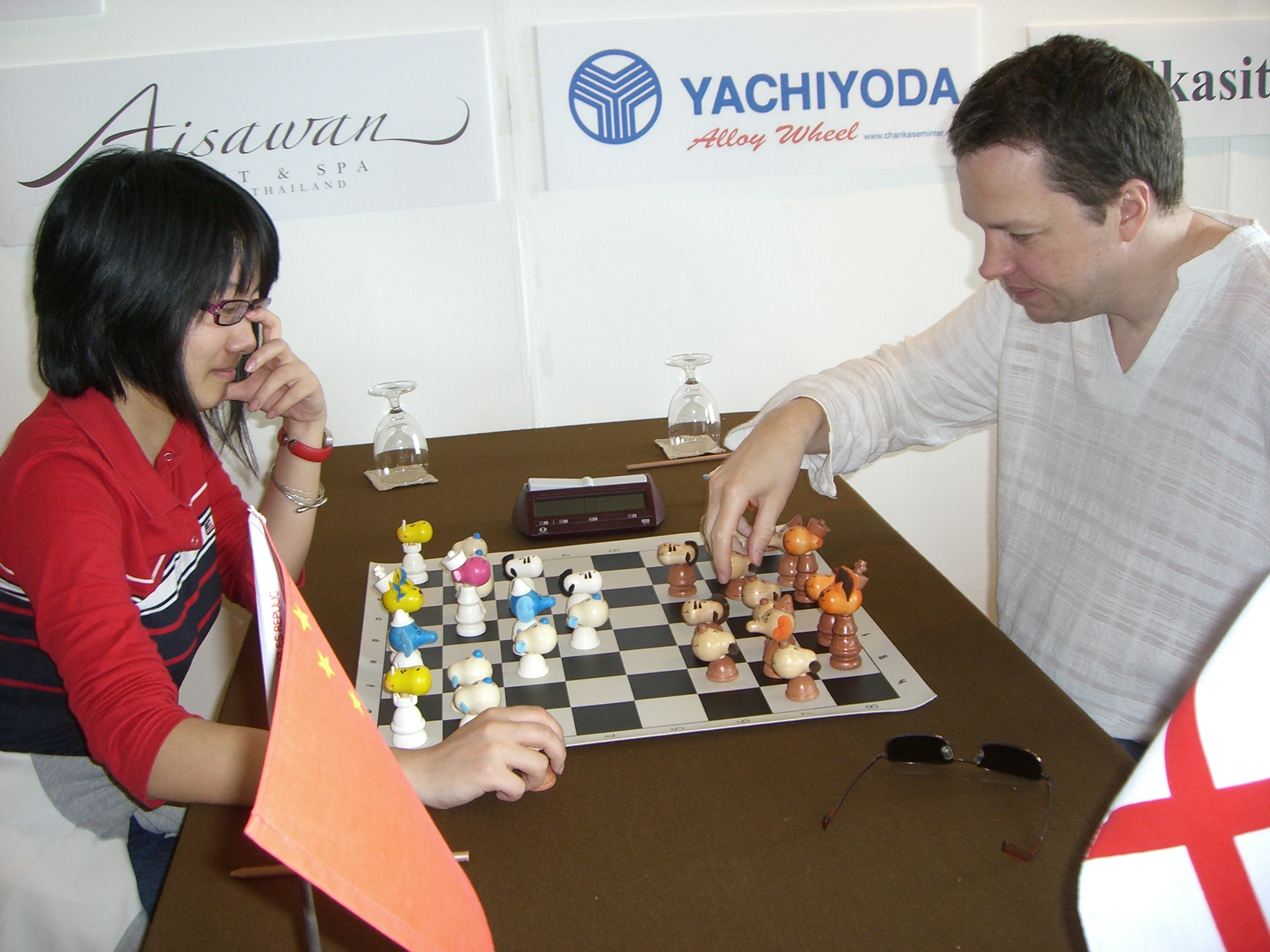 Nigel Short in another serious chess game